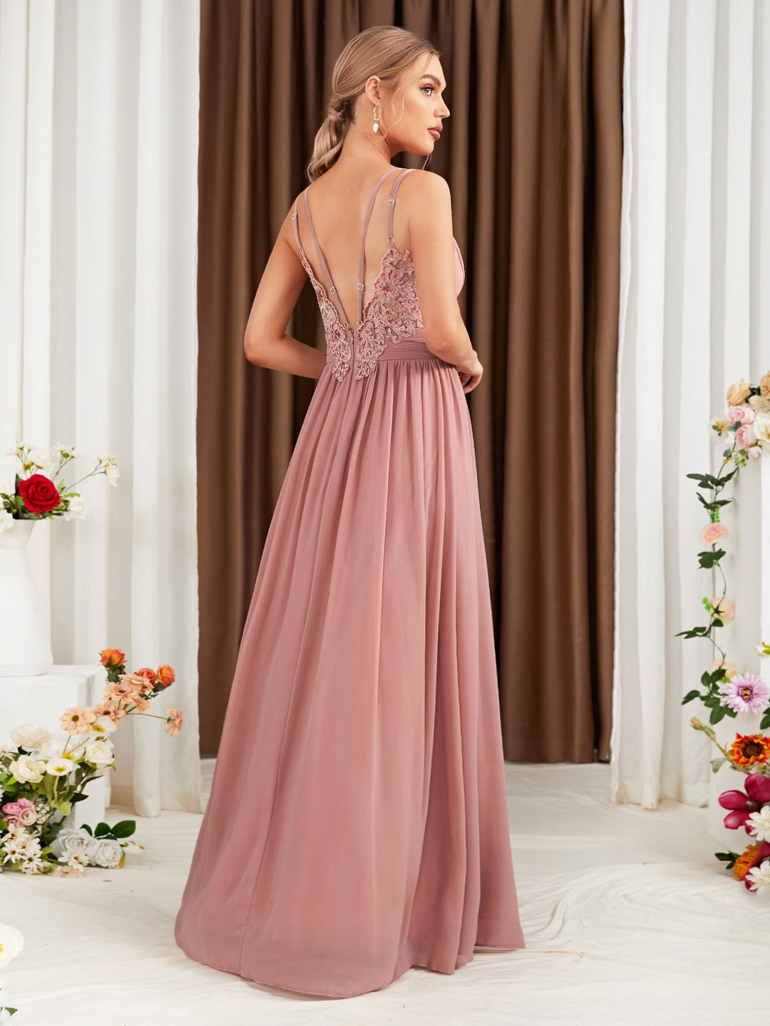 Rochie maxi SHEIN, roz