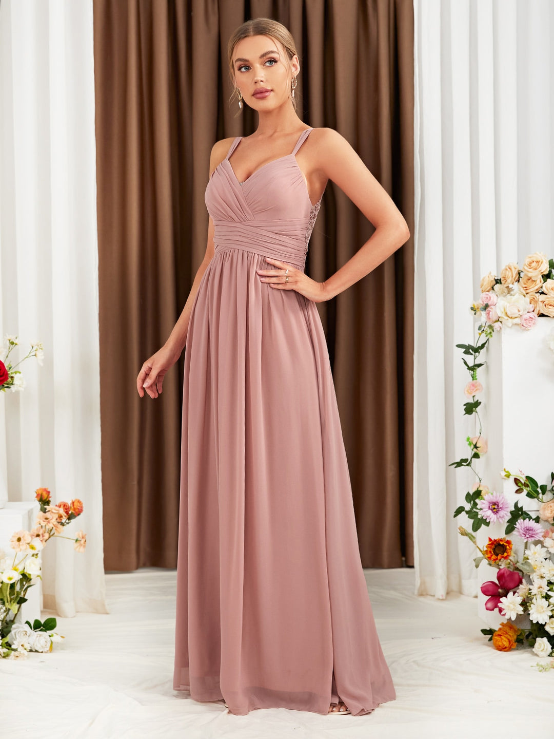 Rochie maxi SHEIN, roz