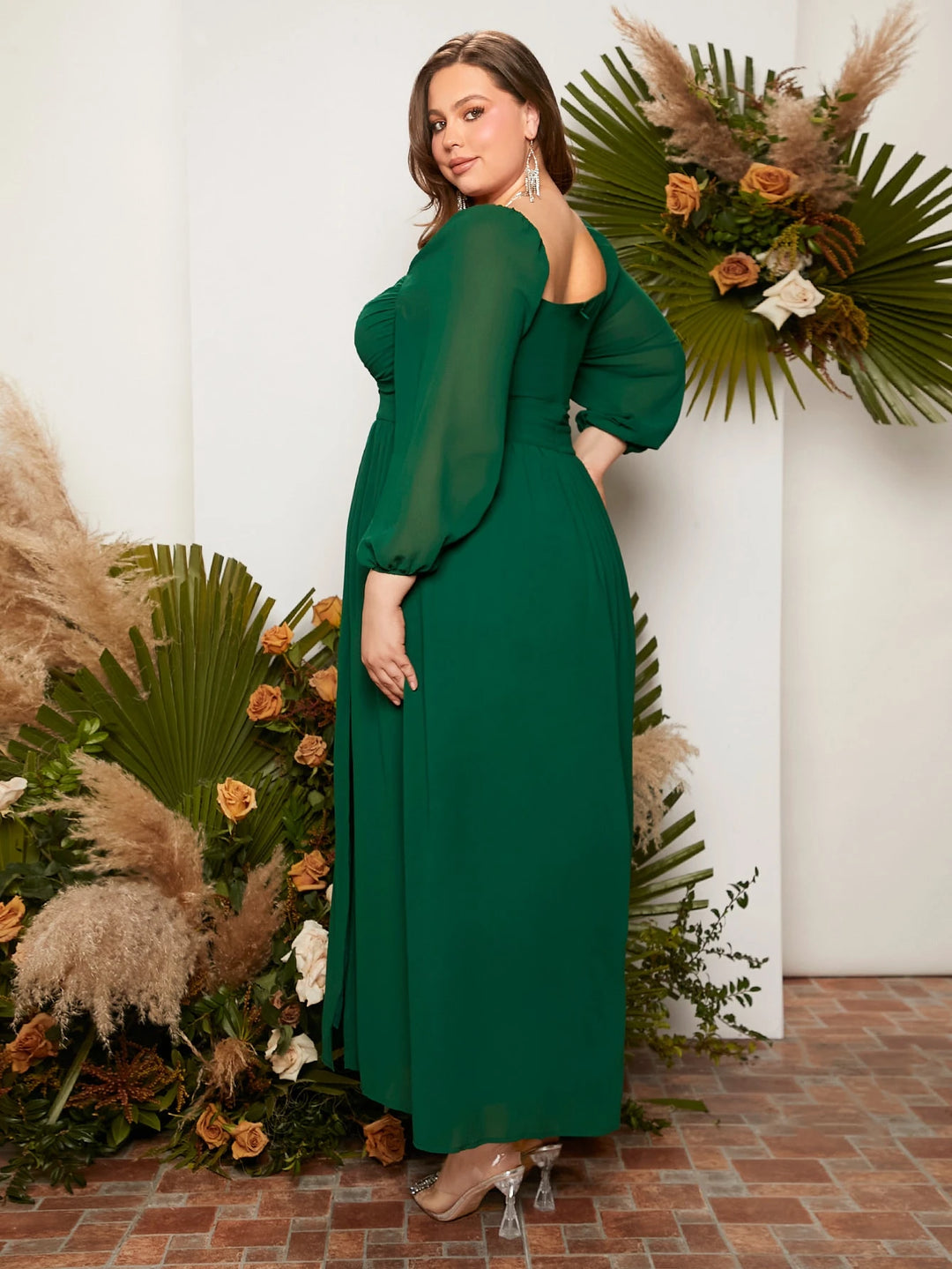 SHEIN maxi ruha, zöld