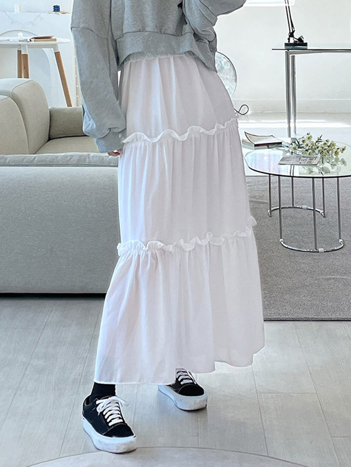 SHEIN maxiszoknya, fehér