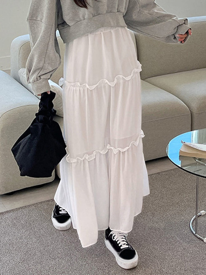 SHEIN maxiszoknya, fehér
