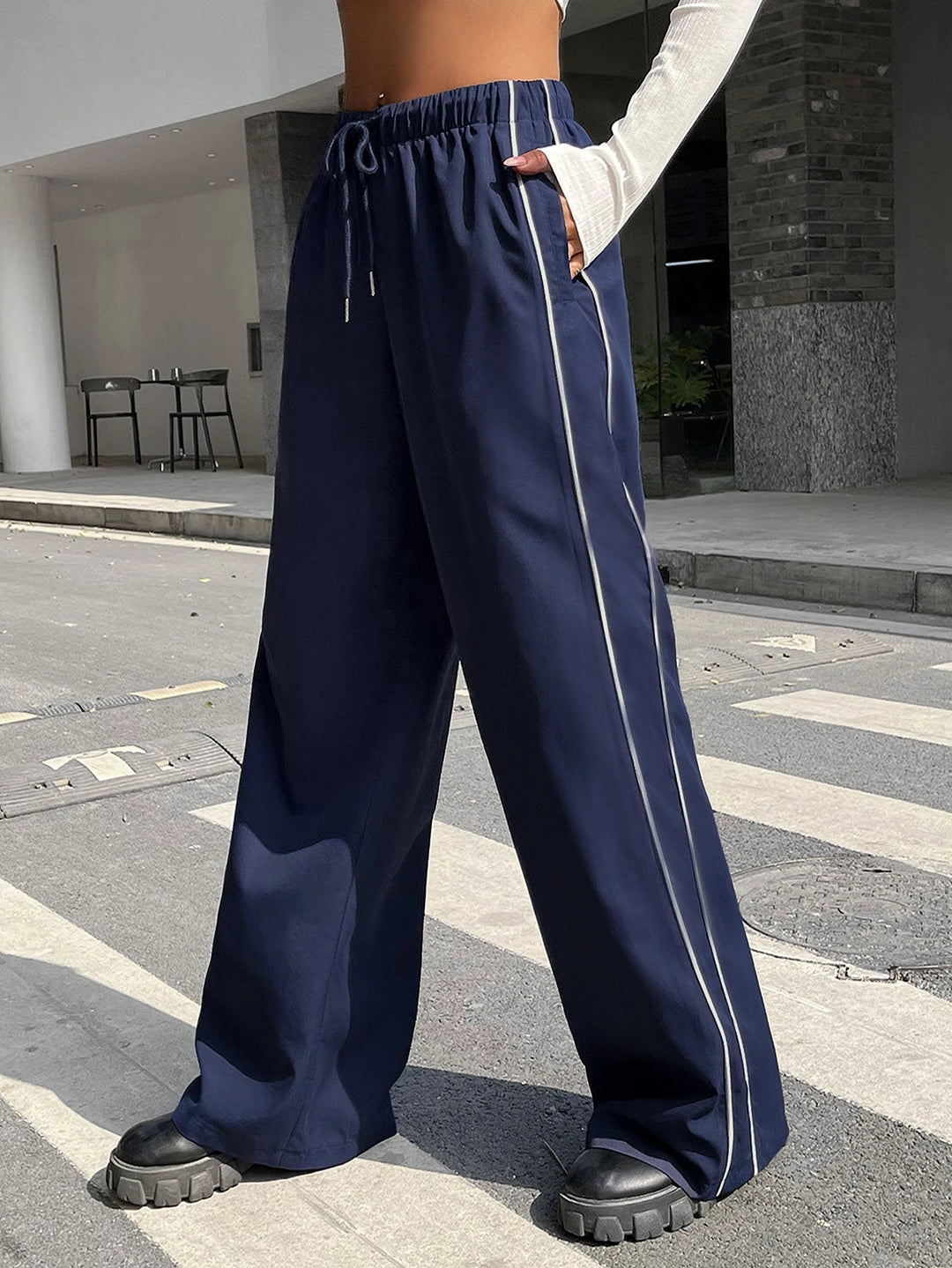 Pantaloni SHEIN, albastru