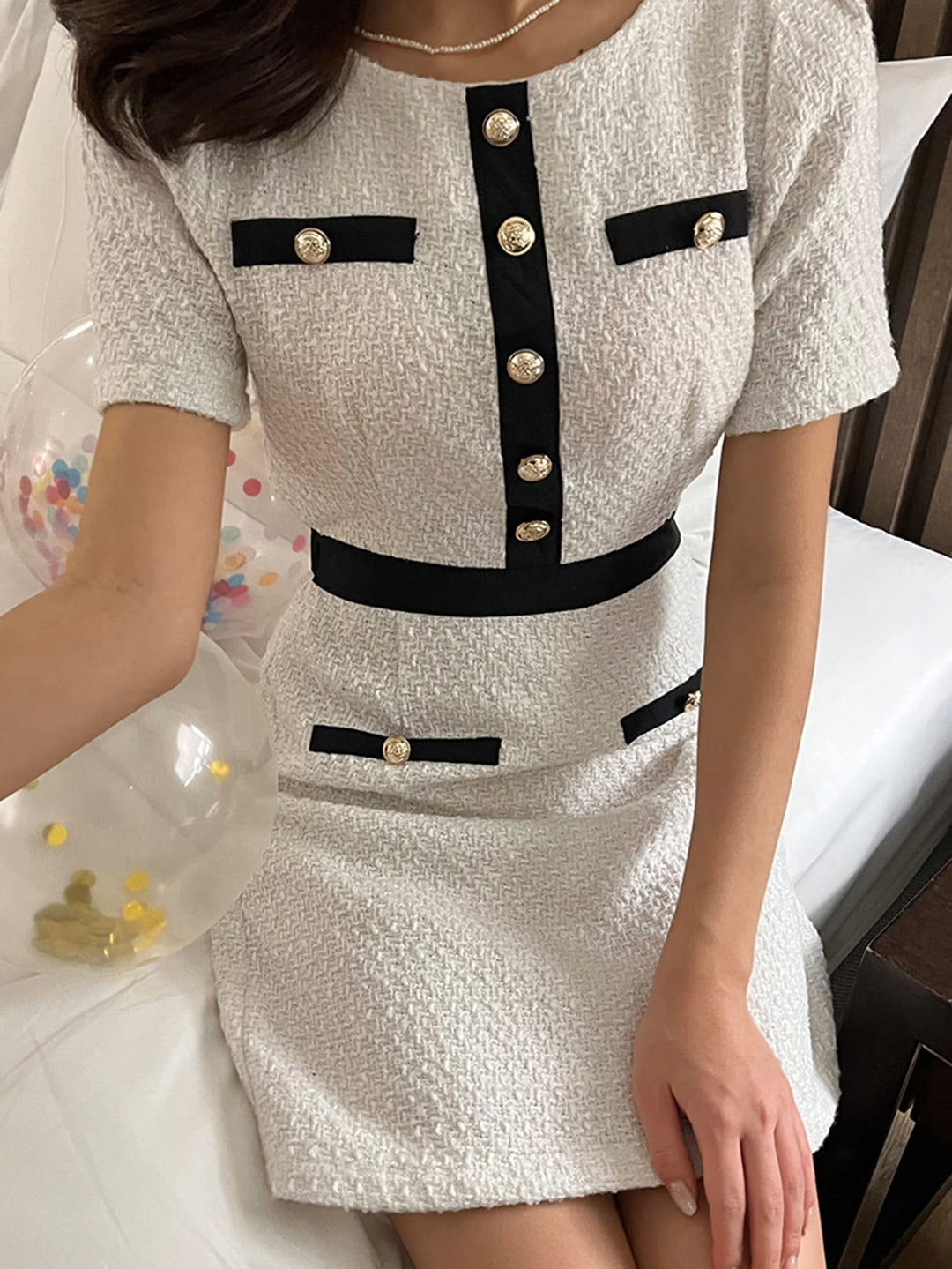 Rochie scurtă SHEIN, alb