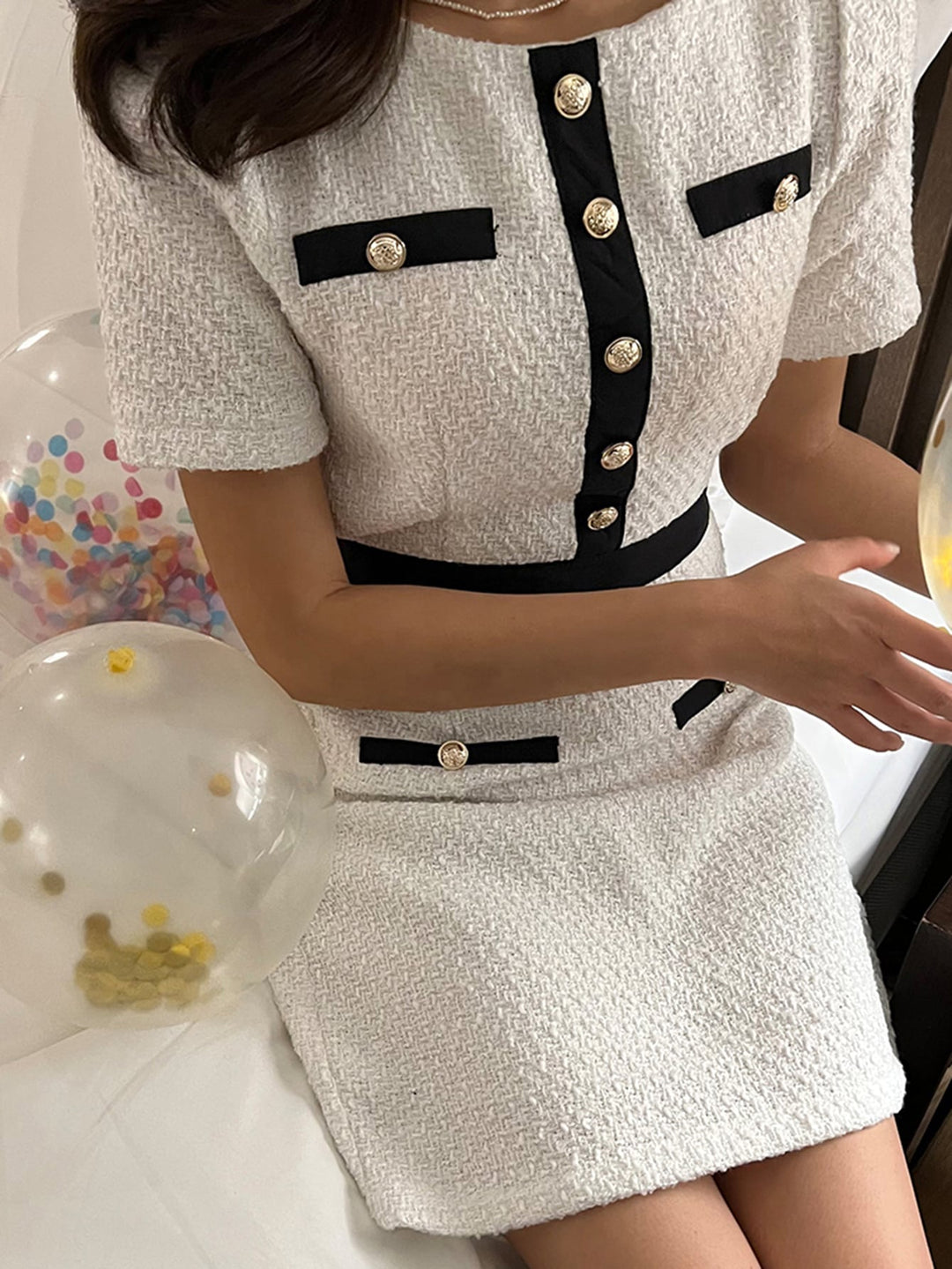 Rochie scurtă SHEIN, alb