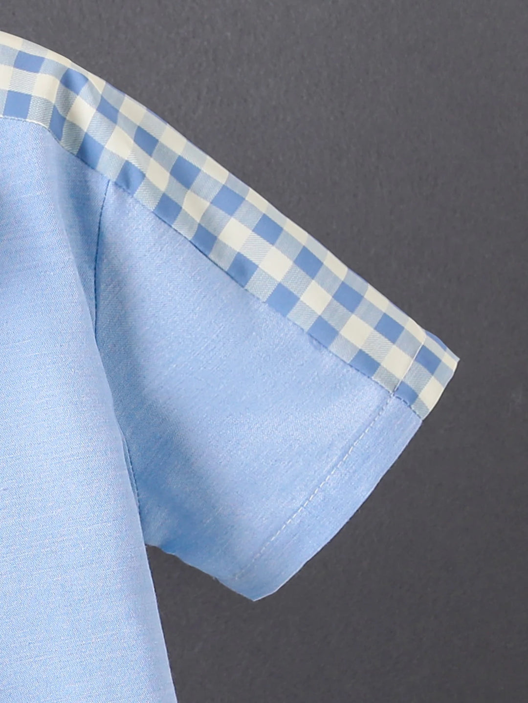 Cămașă cu mânecă scurtă SHEIN, albastru