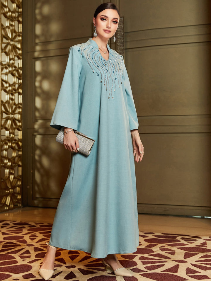 Set caftan și jalabiya SHEIN, turcoaz