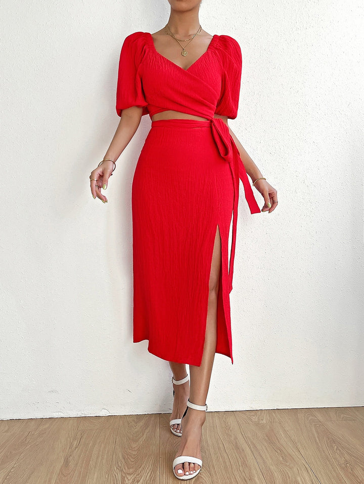 Rochie midi SHEIN, roșu