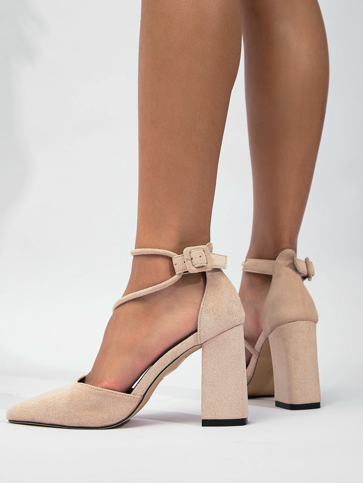 Pantofi cu toc SHEIN, crem