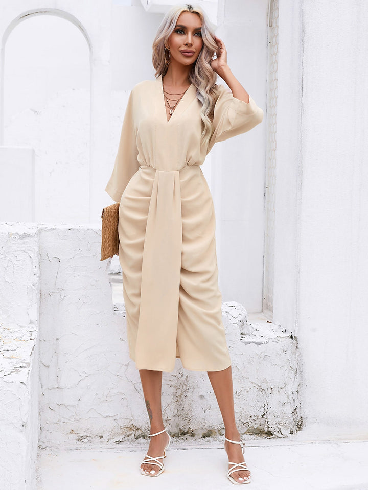 SHEIN khaki midiruha