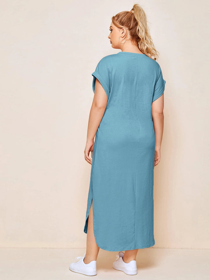 SHEIN midi ruha, kék
