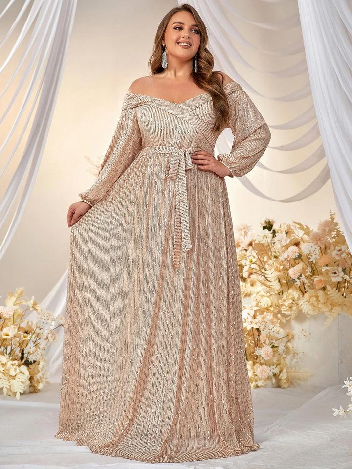 Rochie maxi SHEIN, auriu