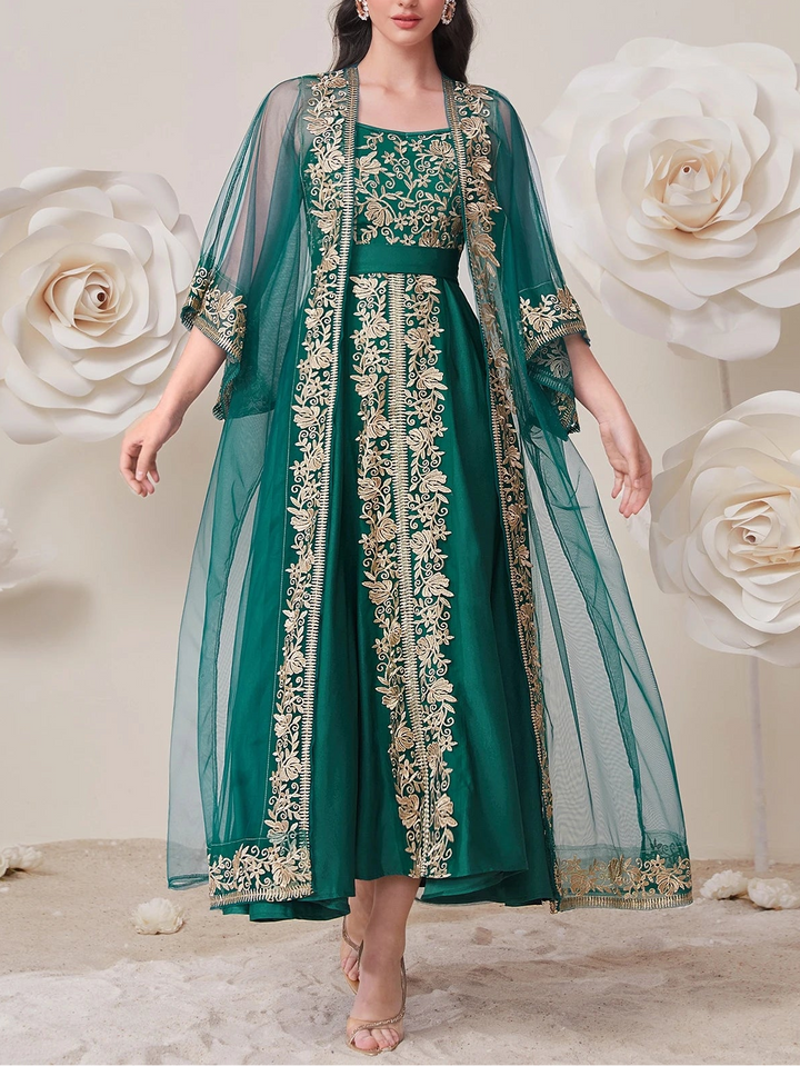 Set rochie și cardigan SHEIN, verde