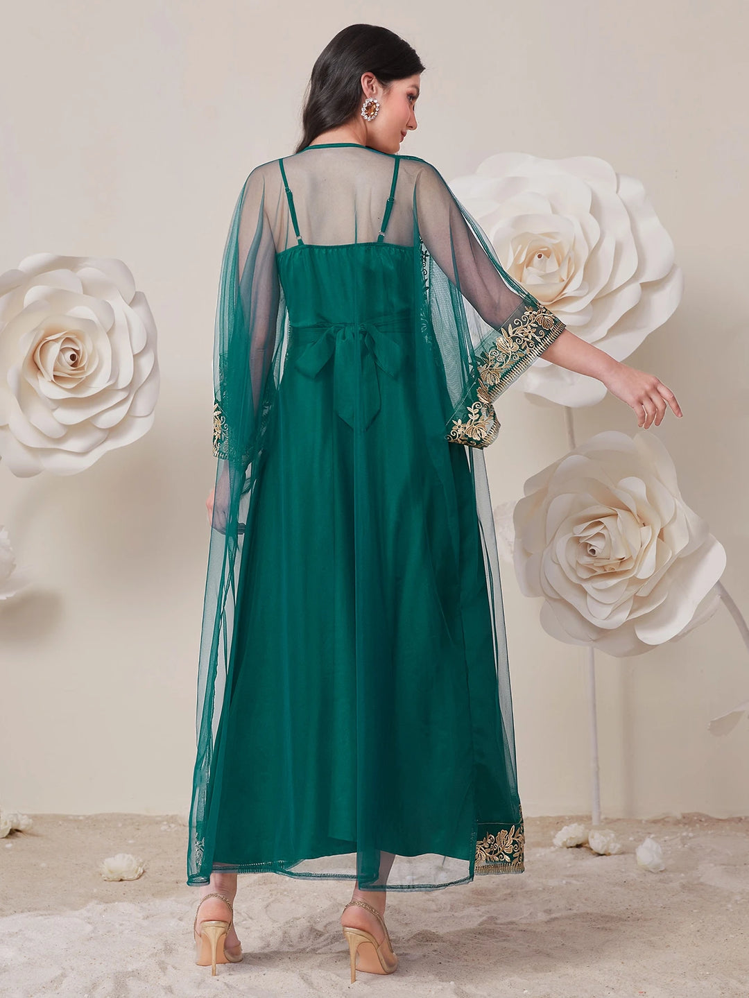 Set rochie și cardigan SHEIN, verde