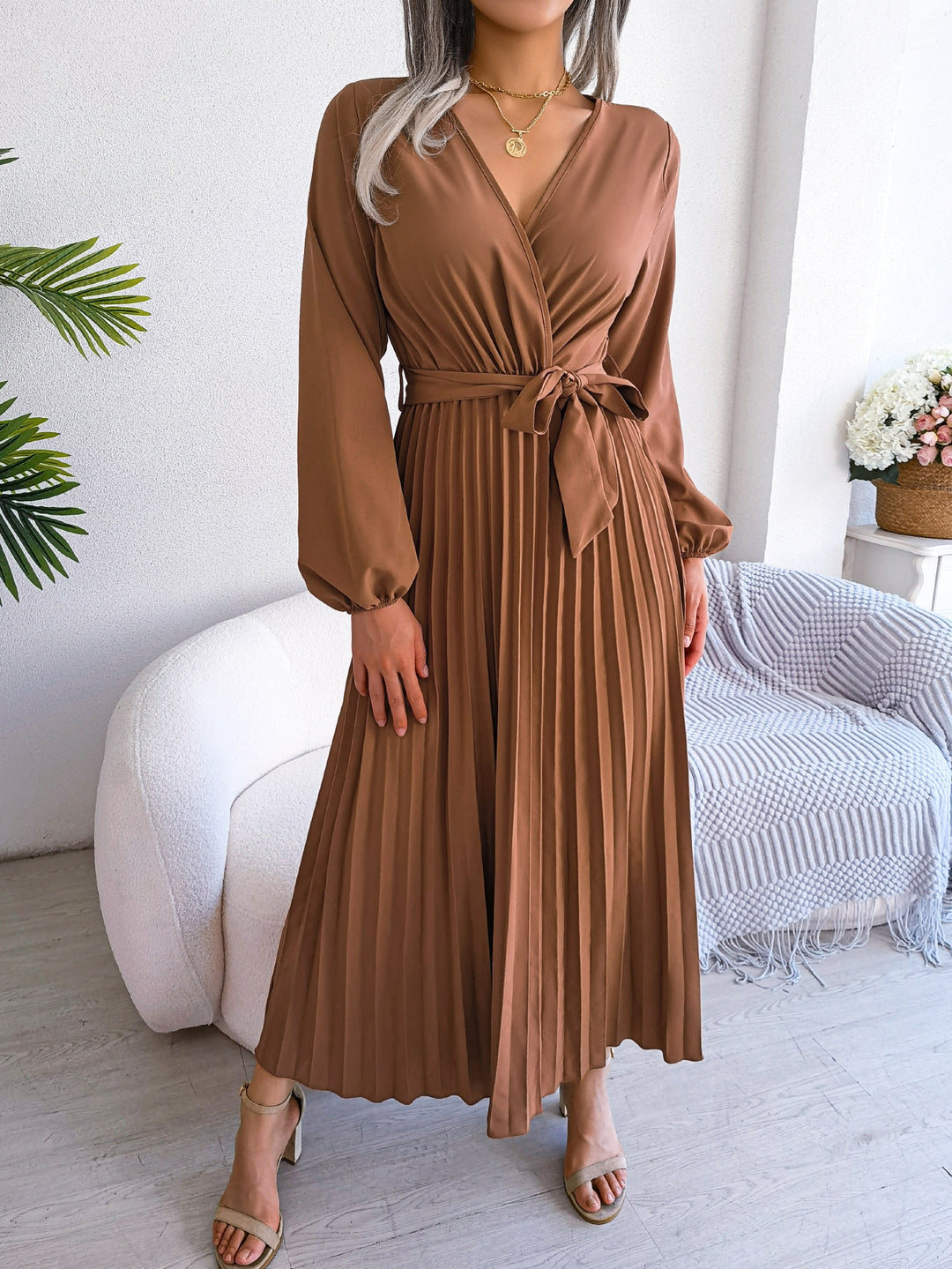 Rochie maxi SHEIN, maro