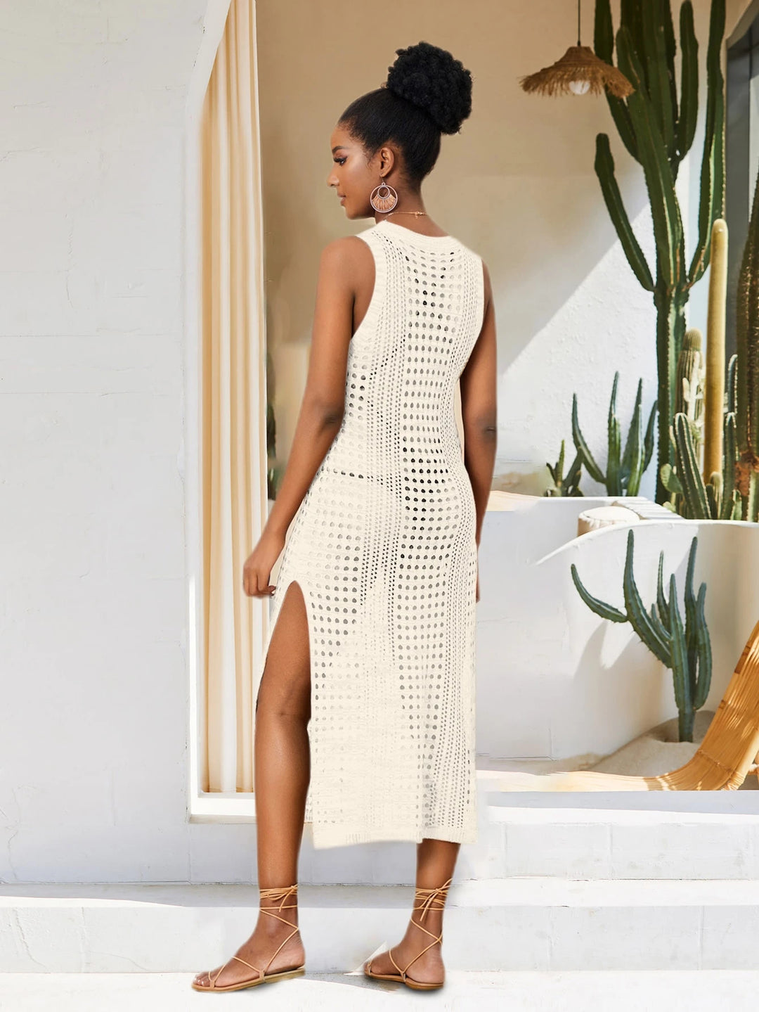 Rochie de plajă SHEIN, crem