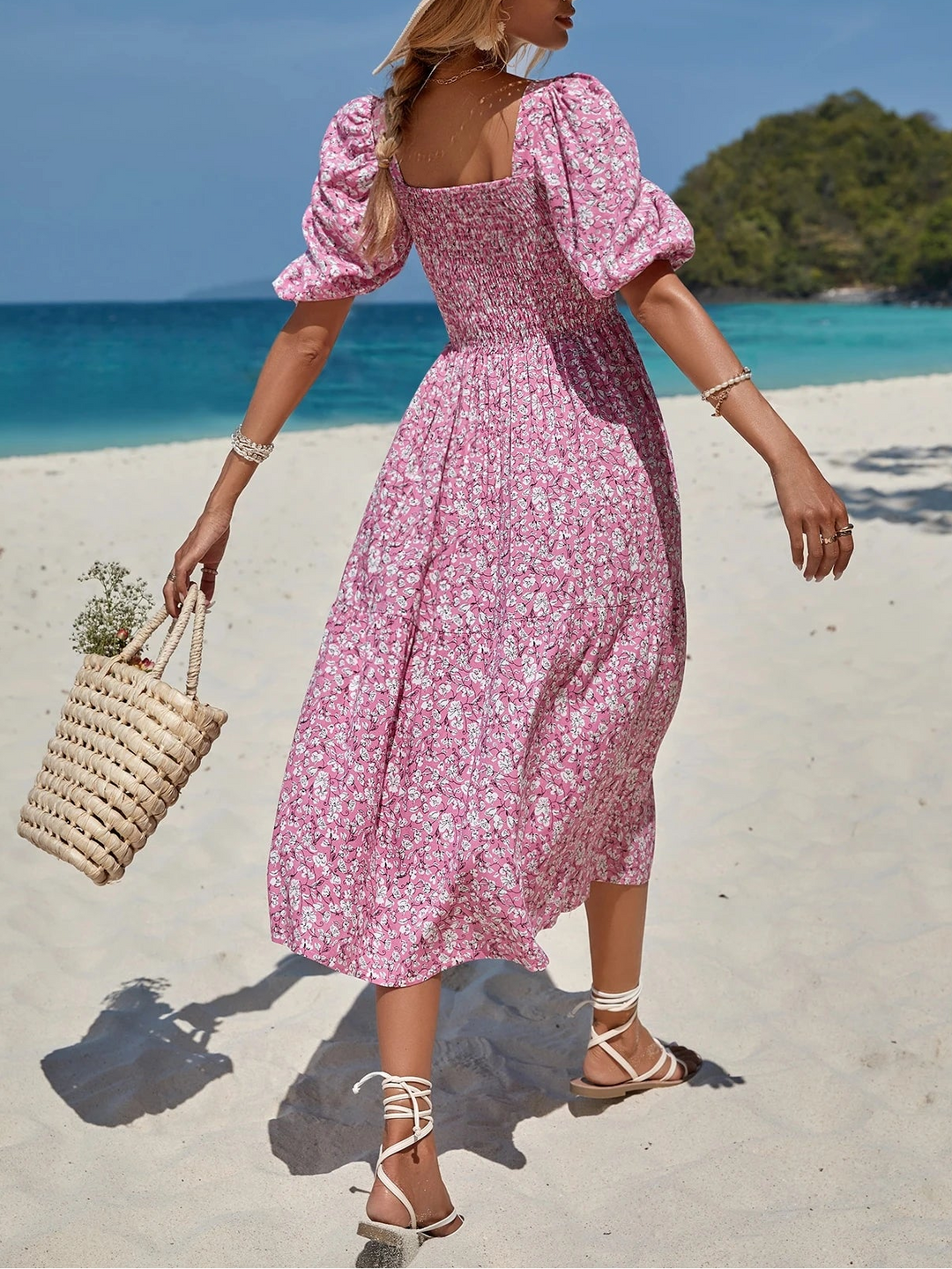 Rochie maxi Shein, roz