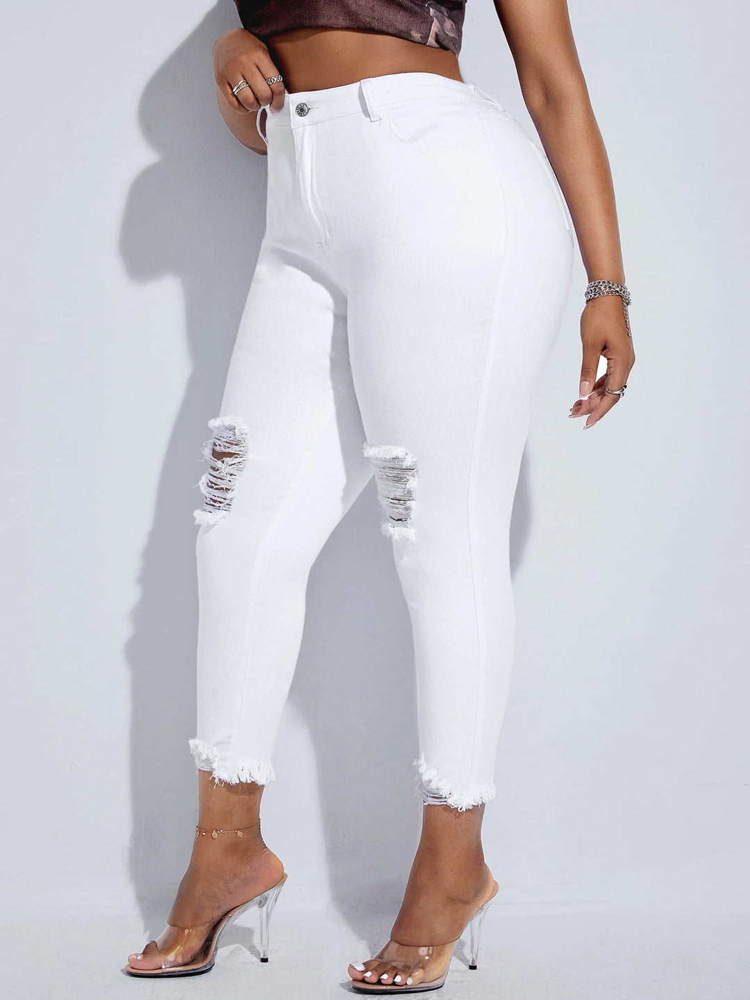 Jeans SHEIN, alb