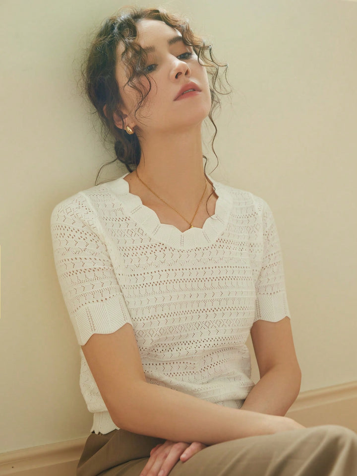 Top SHEIN, alb