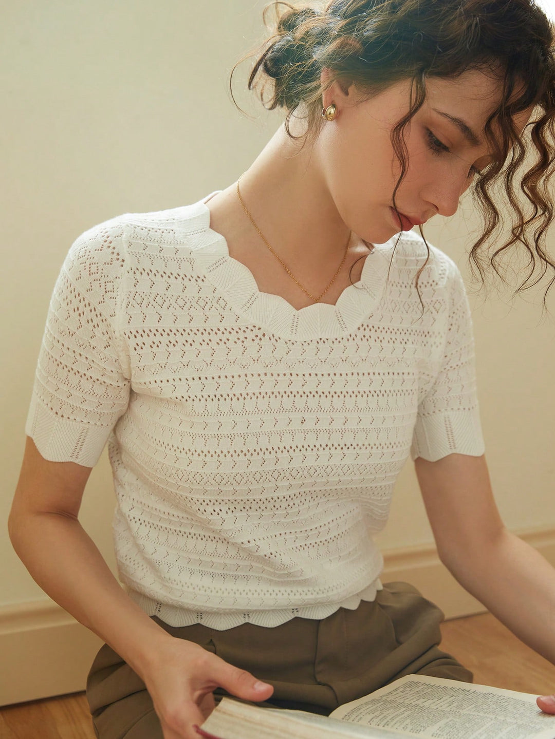 Top SHEIN, alb