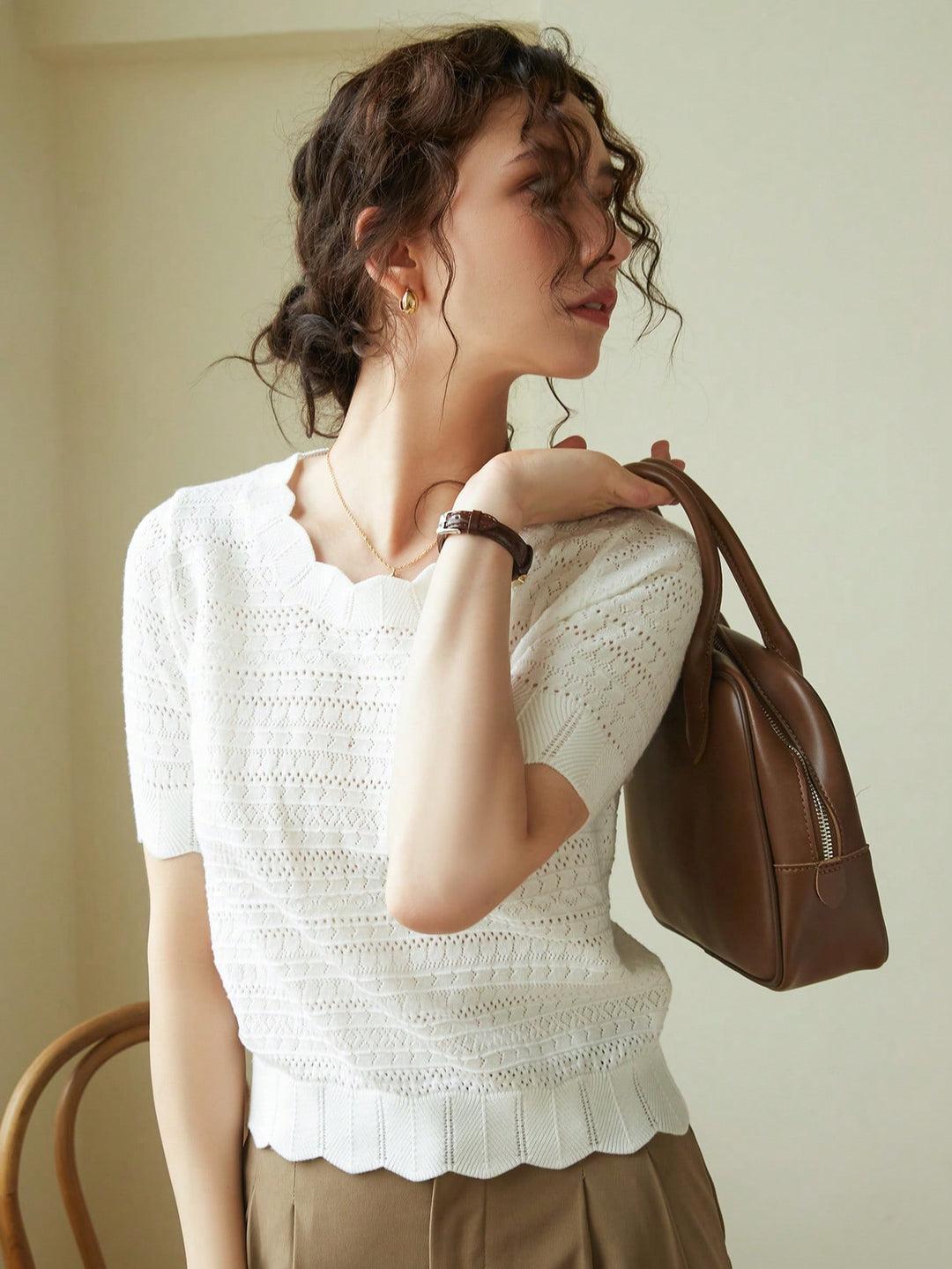 Top SHEIN, alb