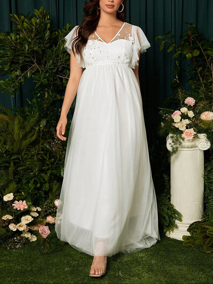 Rochie maxi SHEIN, alb