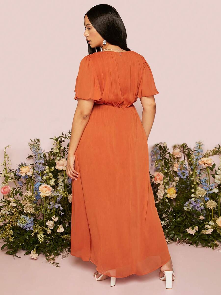 Rochie maxi SHEIN, portocaliu