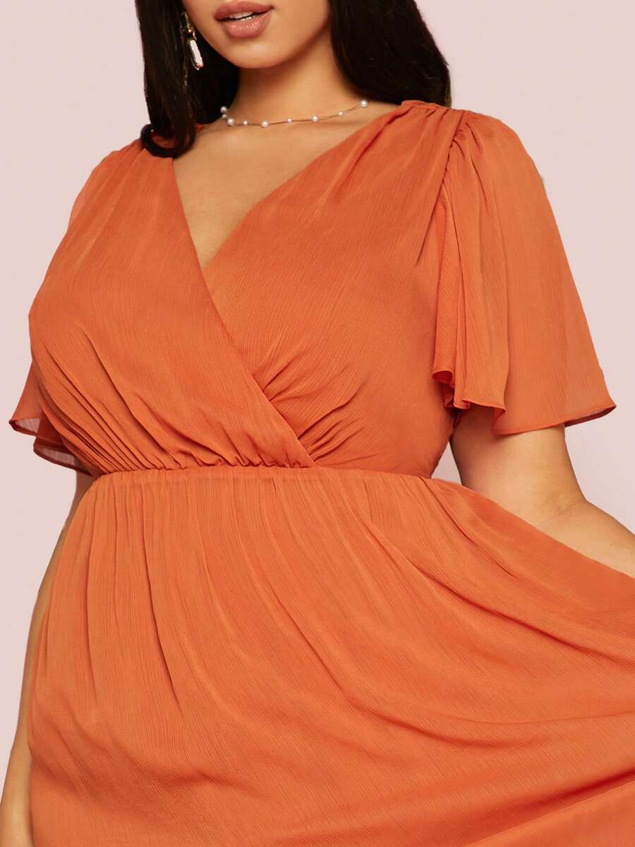 Rochie maxi SHEIN, portocaliu