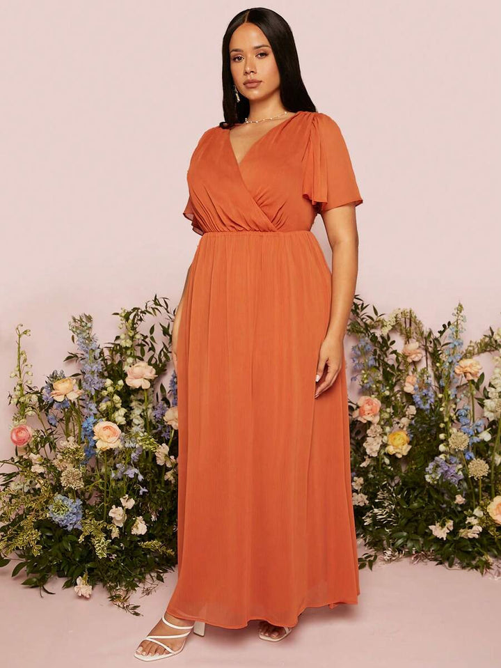 Rochie maxi SHEIN, portocaliu