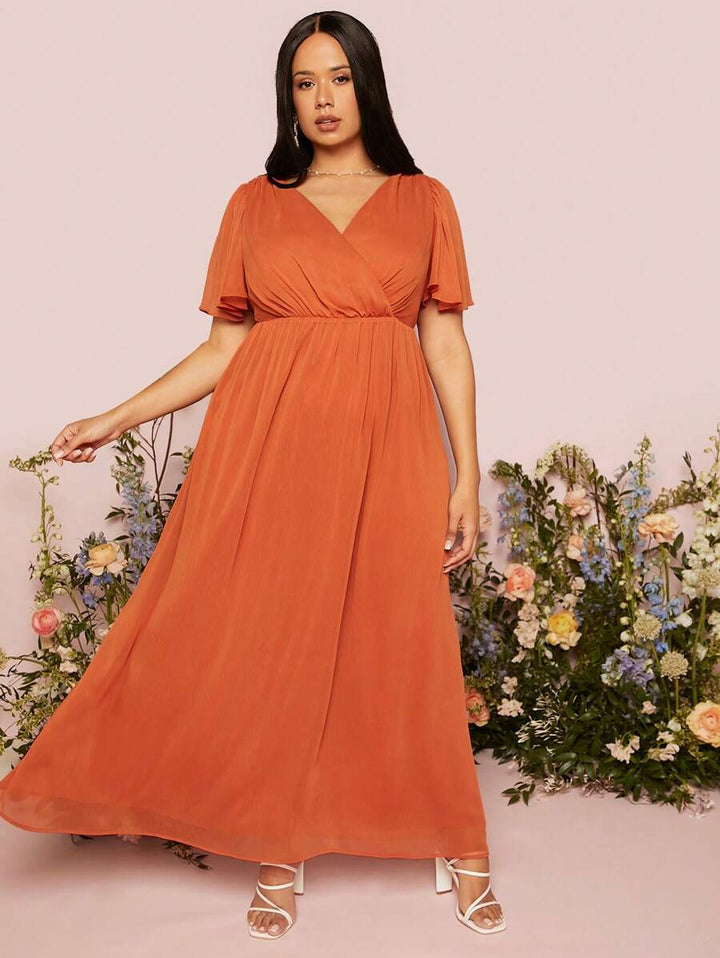 Rochie maxi SHEIN, portocaliu