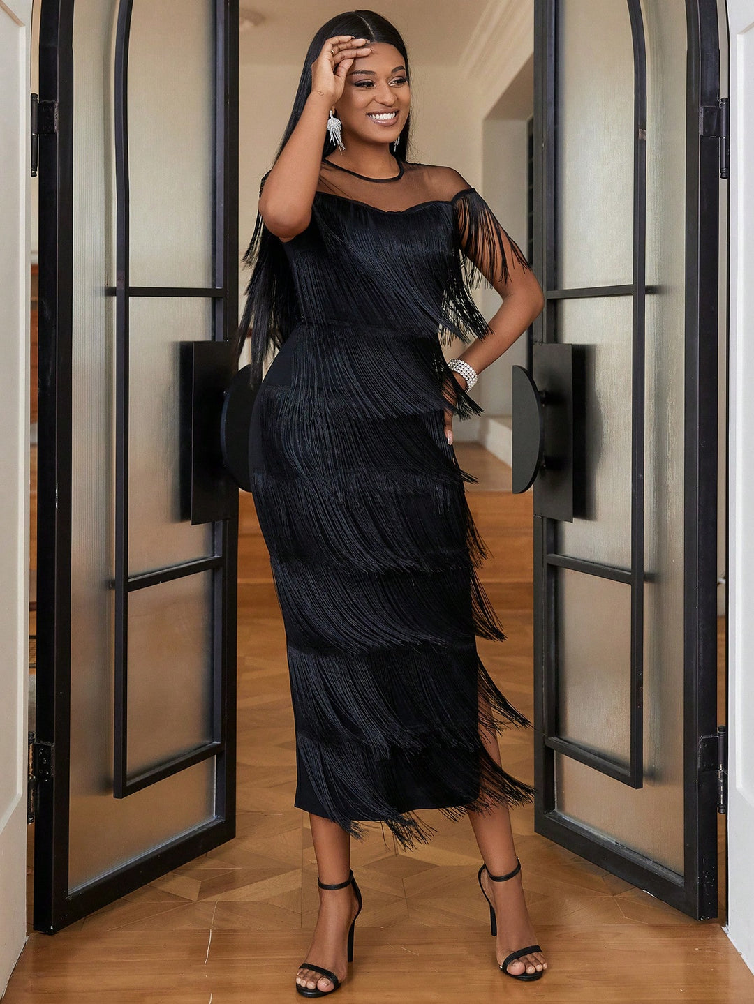 Rochie maxi SHEIN, negru