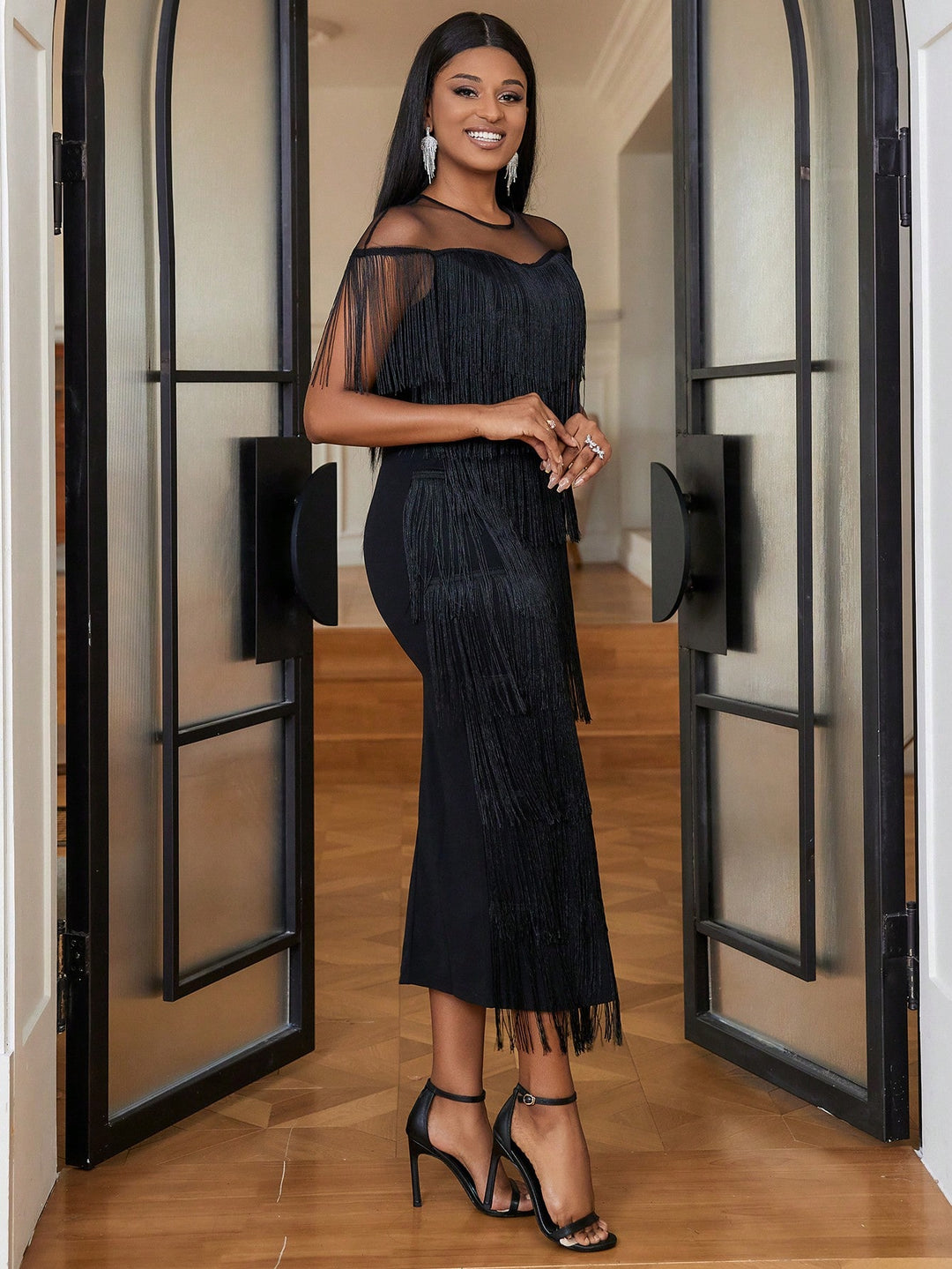 Rochie maxi SHEIN, negru