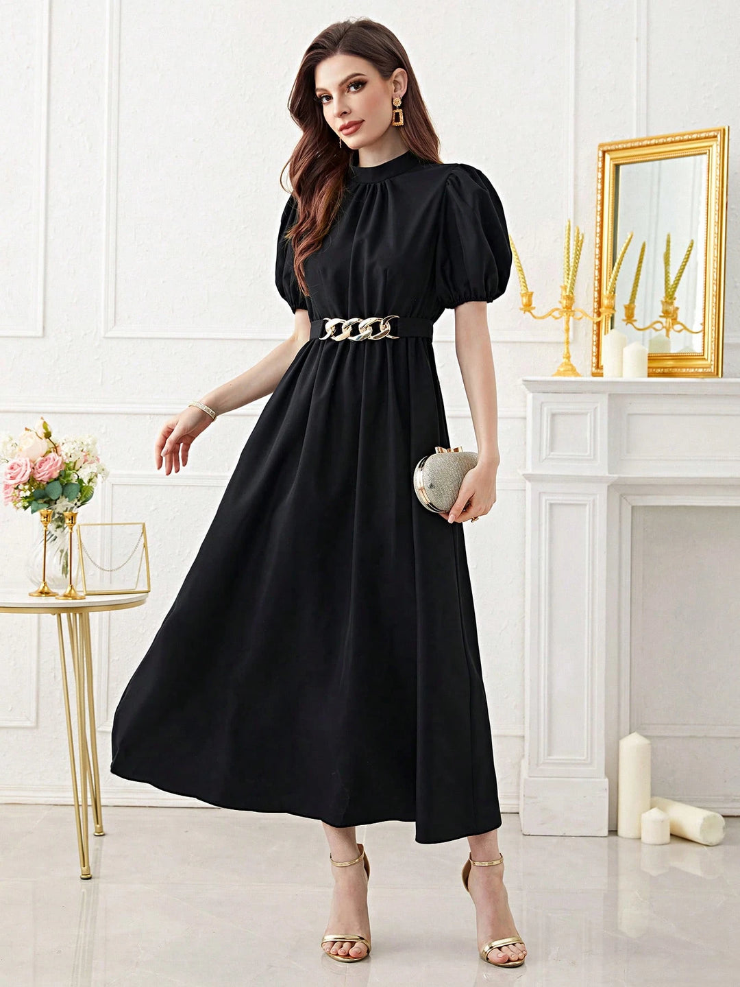 Rochie maxi SHEIN, negru