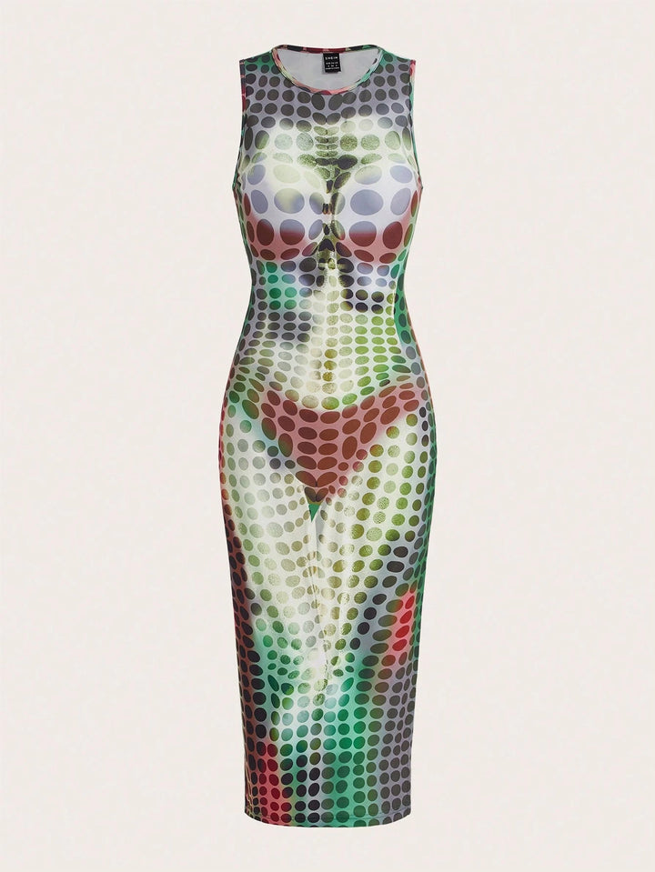 Rochie midi SHEIN, mix culori