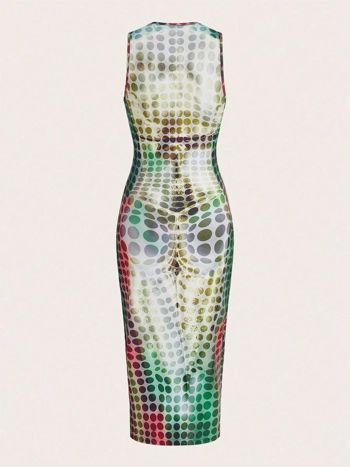 Rochie midi SHEIN, mix culori