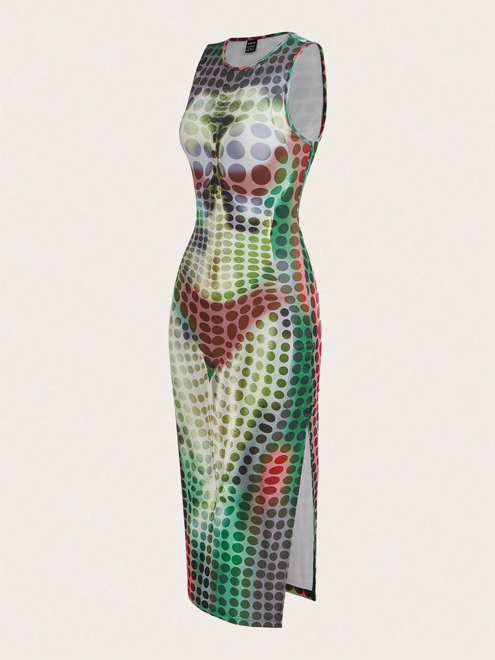 Rochie midi SHEIN, mix culori
