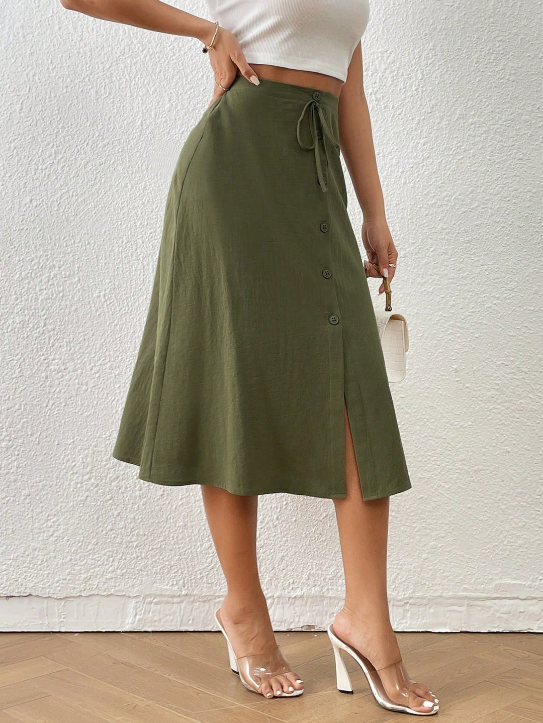 Fustă maxi Shein, verde