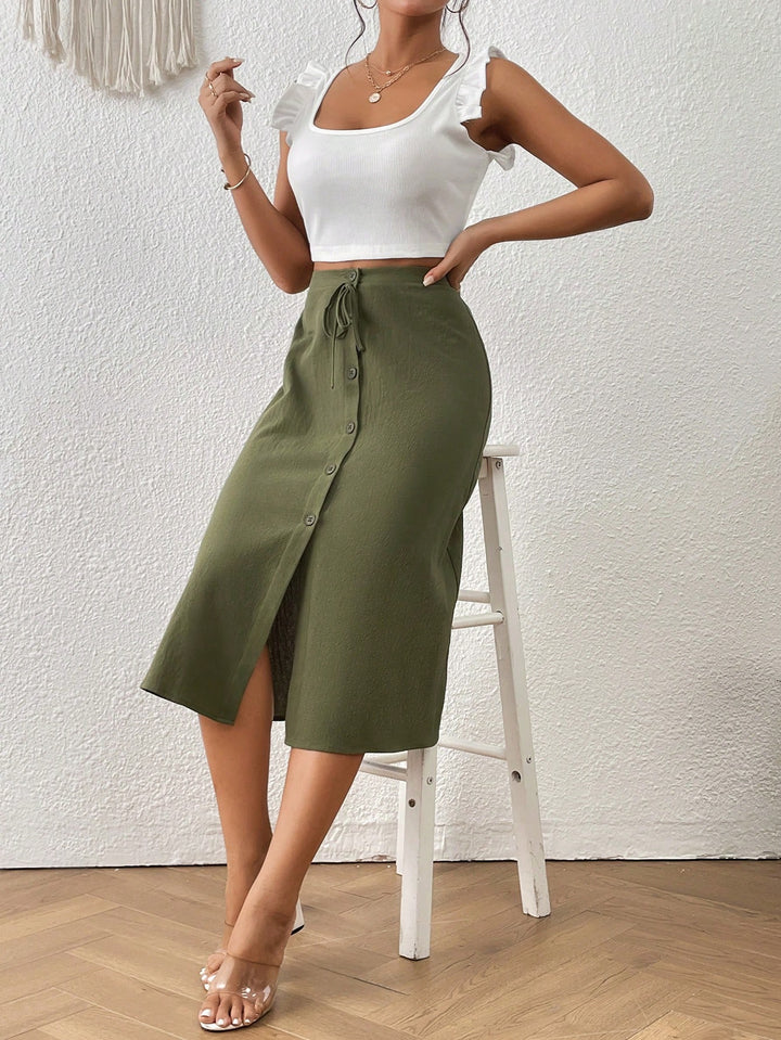 Fustă maxi Shein, verde