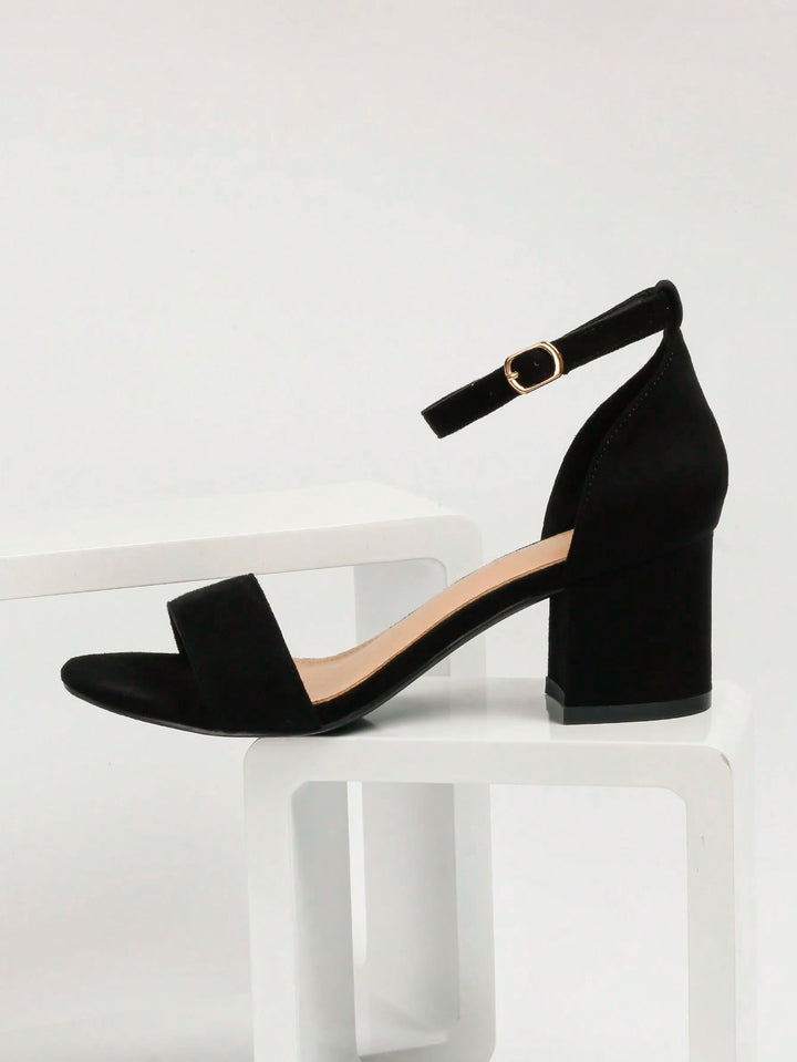 Sandale cu toc SHEIN, negru