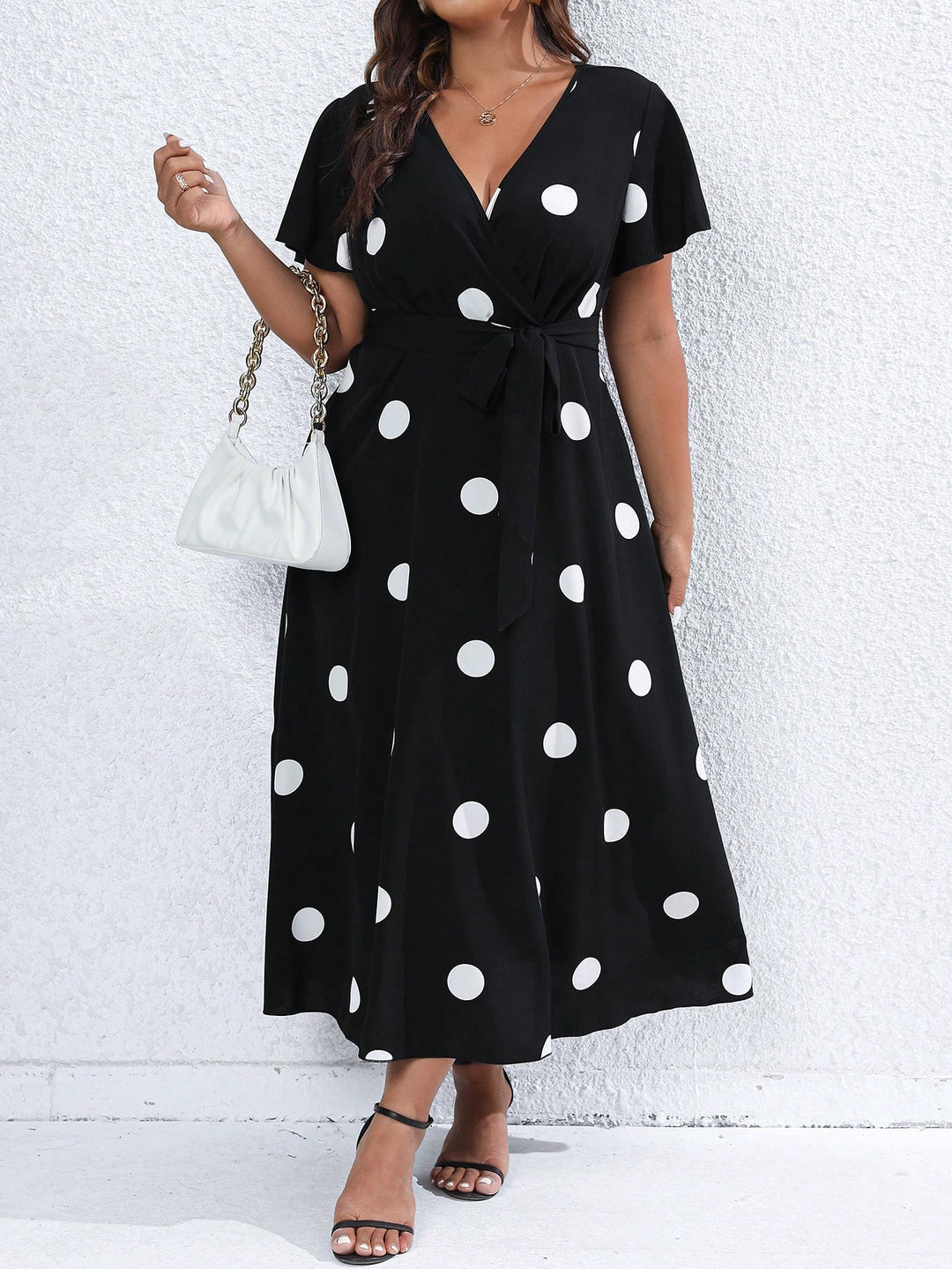 Rochie maxi Shein Curve+, negru