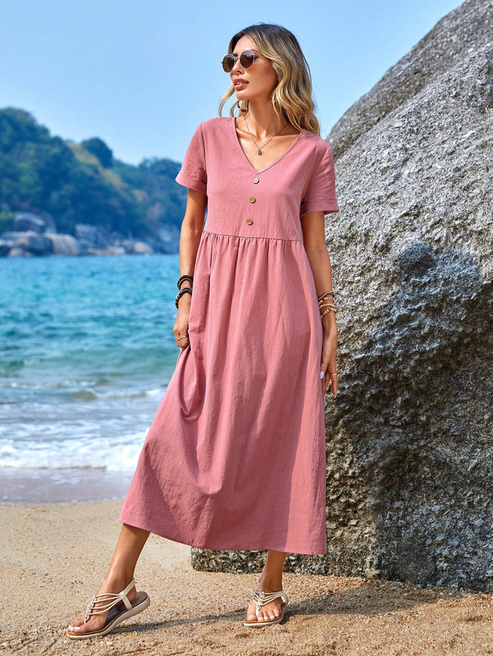 Rochie midi SHEIN, roz