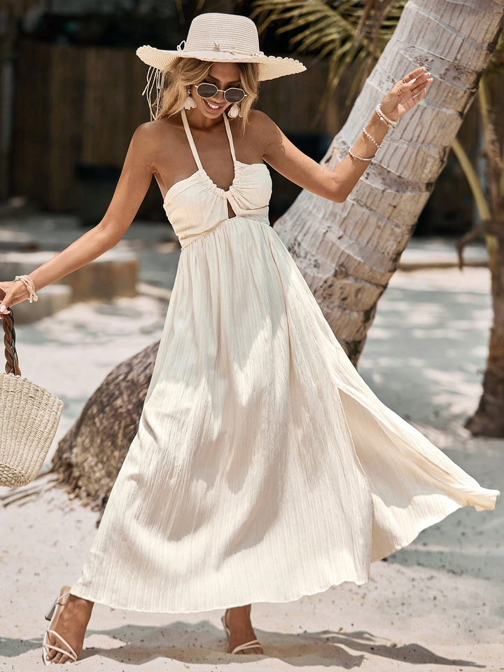 Rochie maxi SHEIN, bej