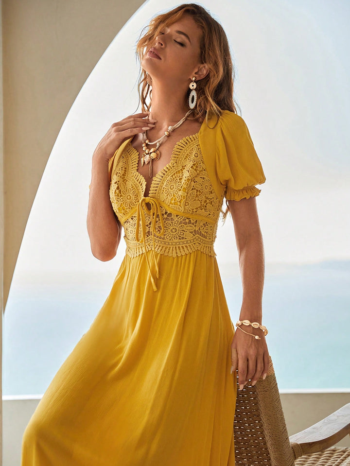 Rochie maxi SHEIN, galben