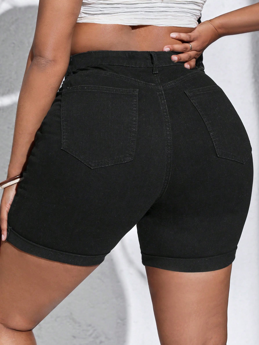 Pantaloni scurți SHEIN, negru