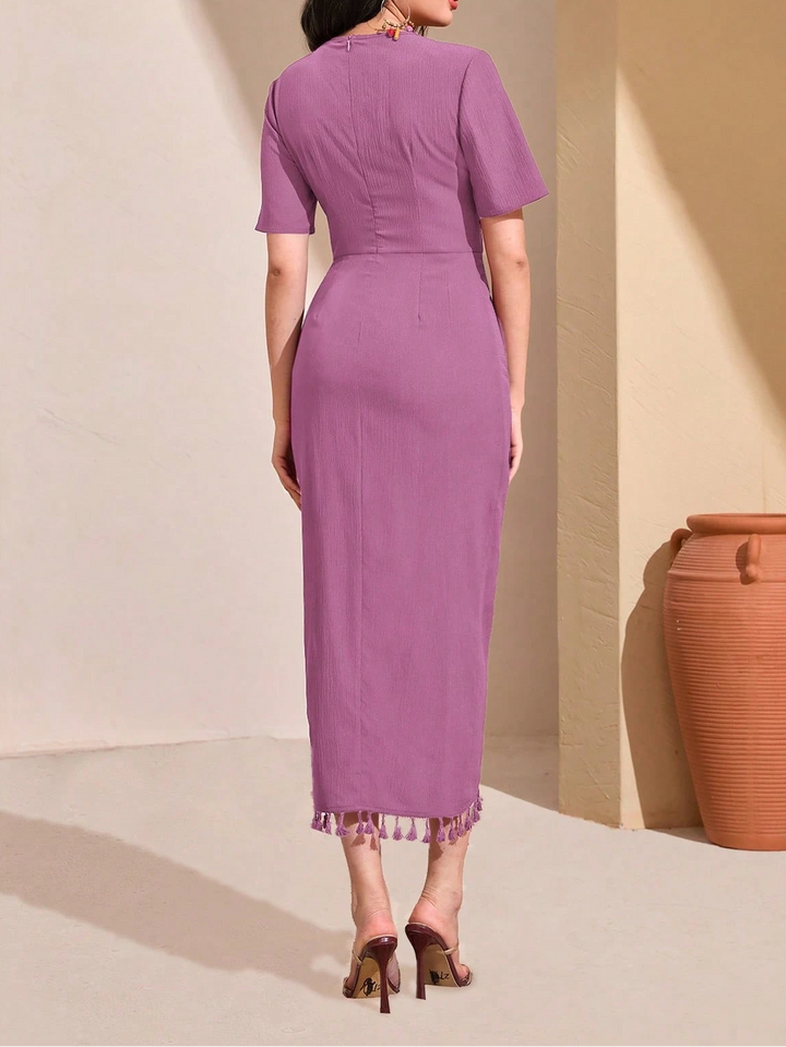 SHEIN lila midi ruha