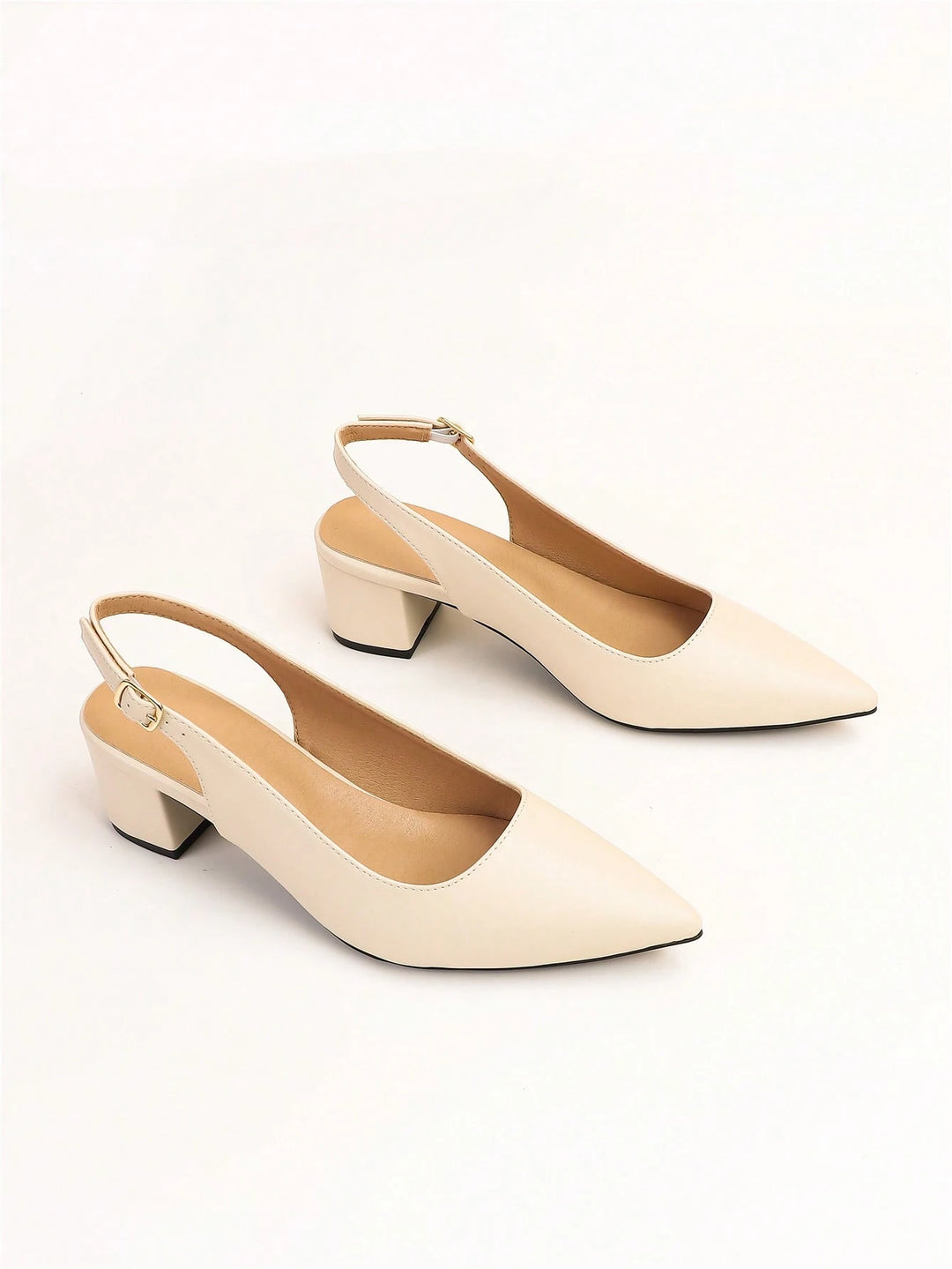 Pantofi cu toc SHEIN, crem