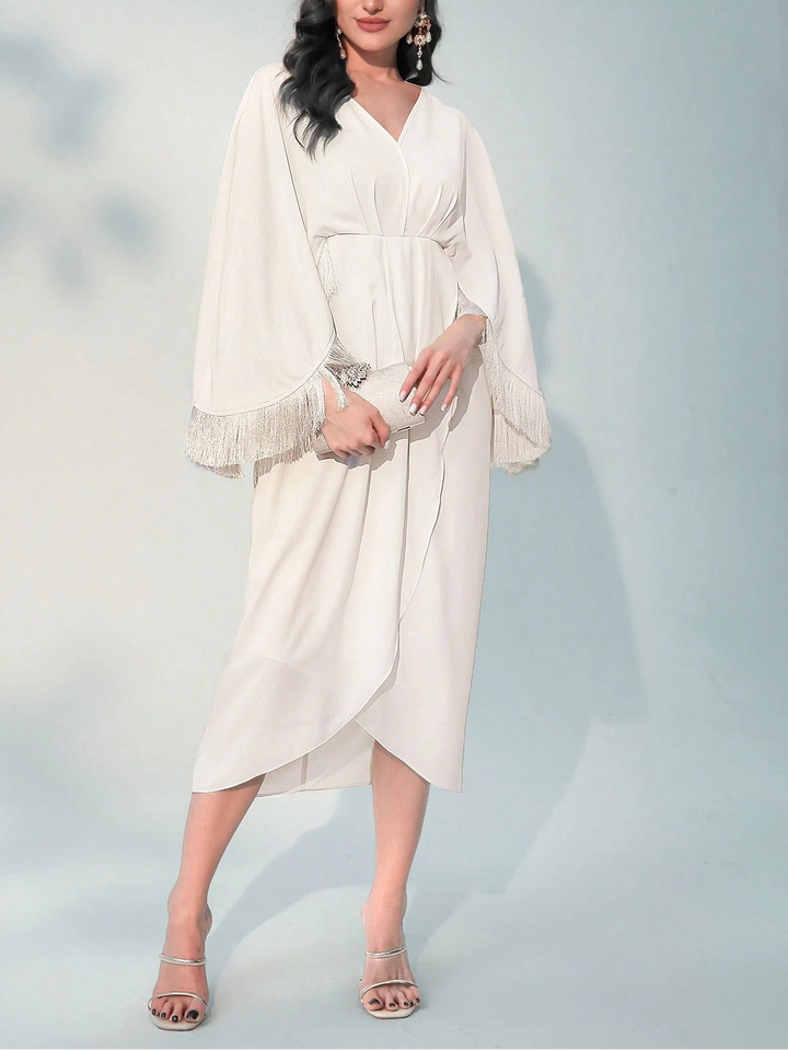 Rochie maxi SHEIN, crem