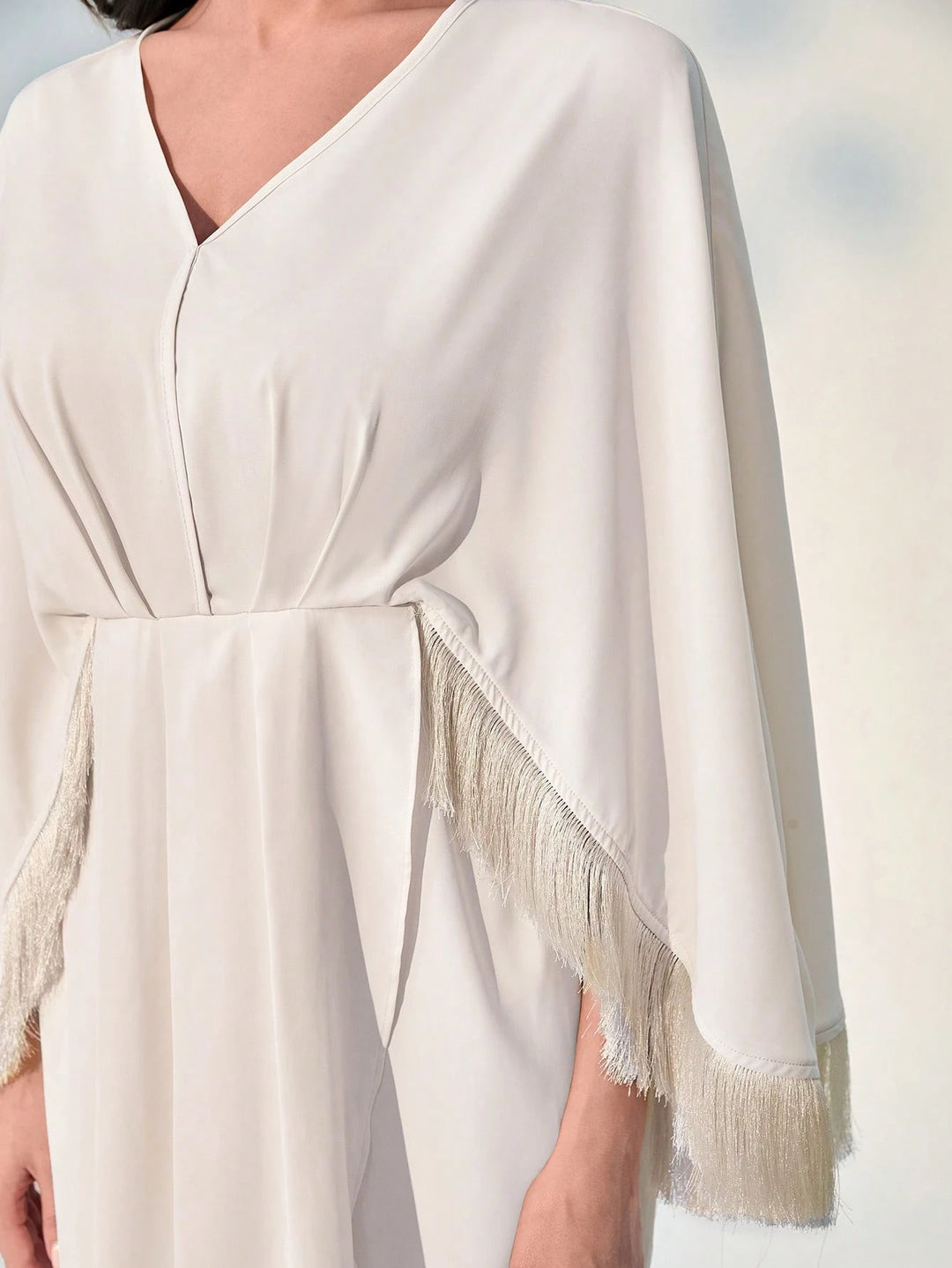 Rochie maxi SHEIN, crem