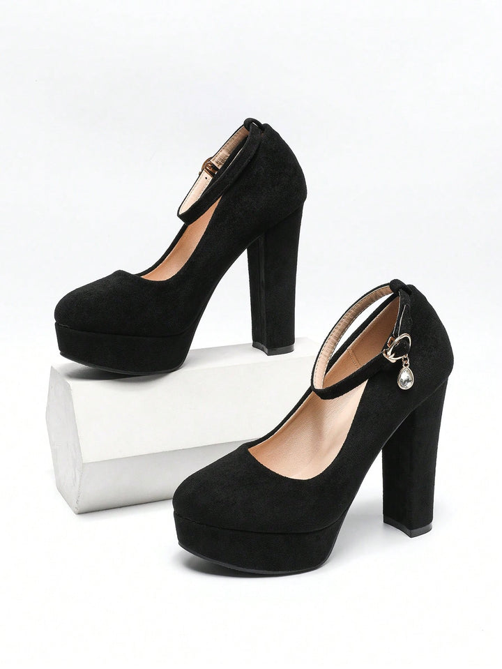 Pantofi cu toc SHEIN, negru