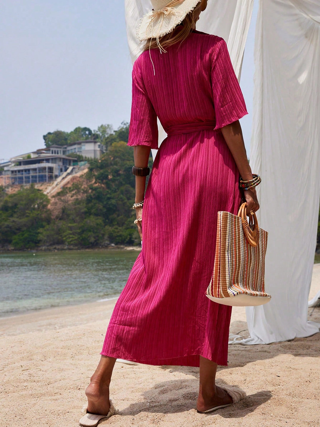Rochie maxi SHEIN, roz