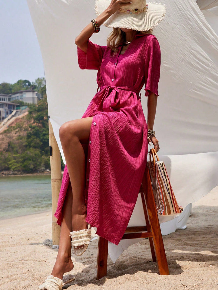 Rochie maxi SHEIN, roz